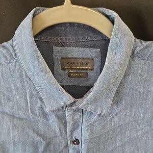 Zara Denim Blue Casual Shirt